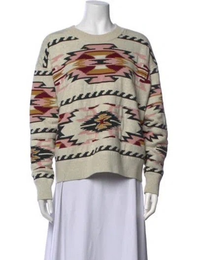 Pre-owned Isabel Marant Étoile Patterned Crew Neck Sweater In Neutrals