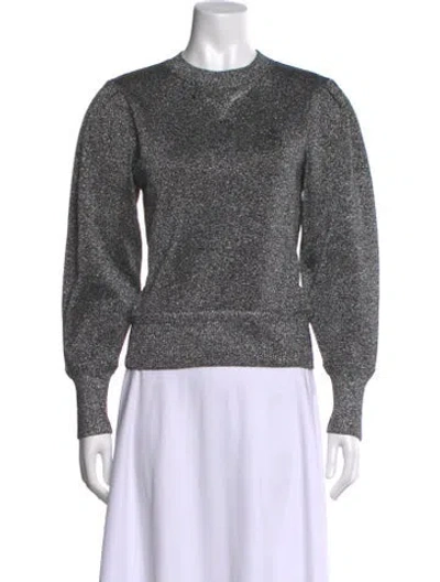 Pre-owned Isabel Marant Étoile Patterned Crew Neck Sweater In Silver