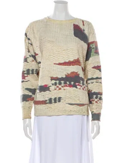 Pre-owned Isabel Marant Étoile Patterned Crew Neck Sweatshirt In Neutral