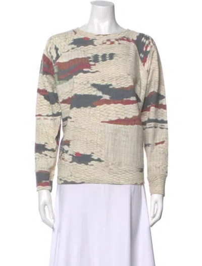 Pre-owned Isabel Marant Étoile Patterned Crew Neck Sweatshirt In Neutral