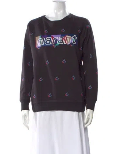 Pre-owned Isabel Marant Étoile Patterned Crew Neck Sweatshirt In Purple
