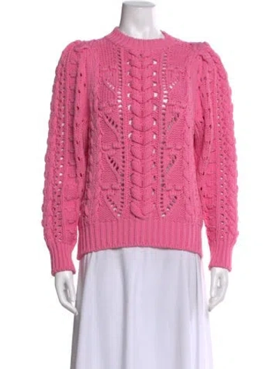Pre-owned Isabel Marant Étoile Patterned Crew Neck Top In Pink