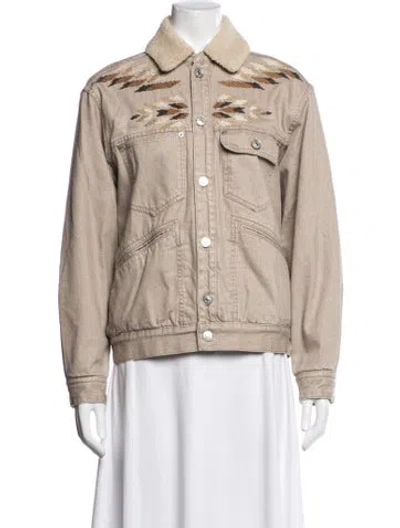 Pre-owned Isabel Marant Étoile Patterned Denim Jacket In Neutrals