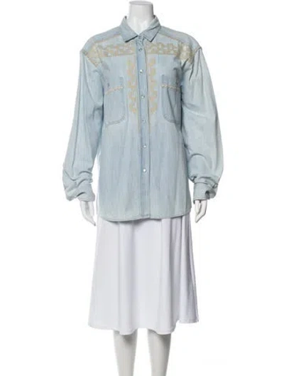 Pre-owned Isabel Marant Étoile Patterned Jacket In Blue