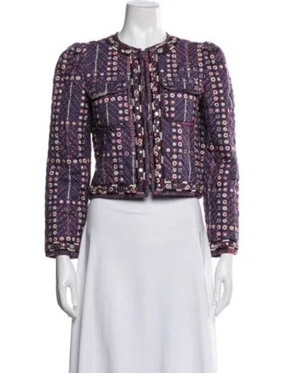 Pre-owned Isabel Marant Étoile Patterned Jacket In Purple