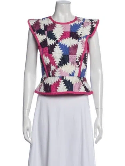 Pre-owned Isabel Marant Étoile Patterned Jacket In White