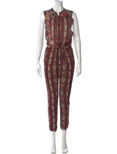 Pre-owned Isabel Marant Étoile Patterned Jumpsuit In Black