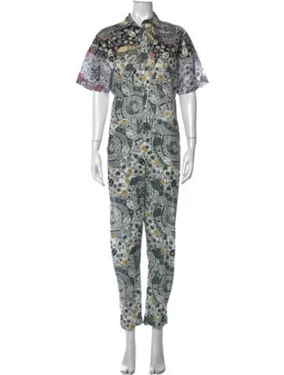 Pre-owned Isabel Marant Étoile Patterned Jumpsuit In Gray