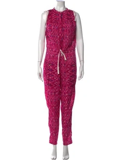 Pre-owned Isabel Marant Étoile Patterned Jumpsuit In Pink
