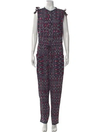 Pre-owned Isabel Marant Étoile Patterned Jumpsuit In Purple