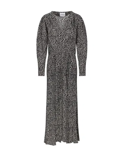 Isabel Marant Étoile Marant Étoile Woman Maxi Dress Black Size 8 Viscose In Multi