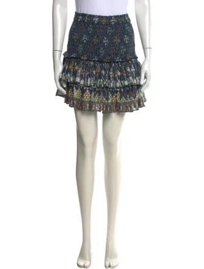 Pre-owned Isabel Marant Étoile Patterned Mini Skirt In Blue