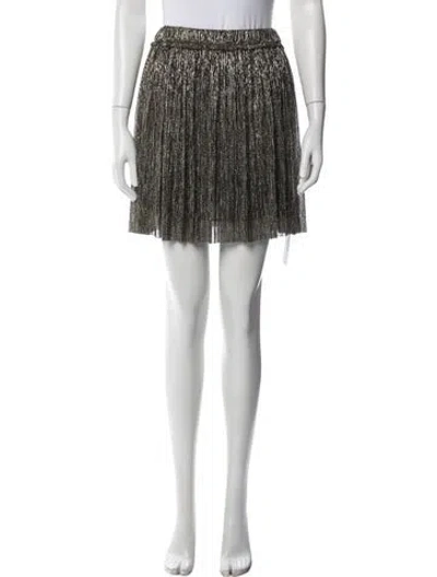Pre-owned Isabel Marant Étoile Patterned Mini Skirt In Gold