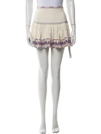 Pre-owned Isabel Marant Étoile Patterned Mini Skirt W/ Tags In Neutral
