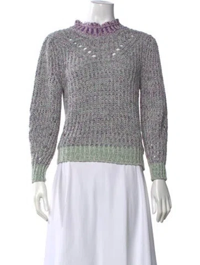 Pre-owned Isabel Marant Étoile Patterned Mock Neck Sweater In Multi