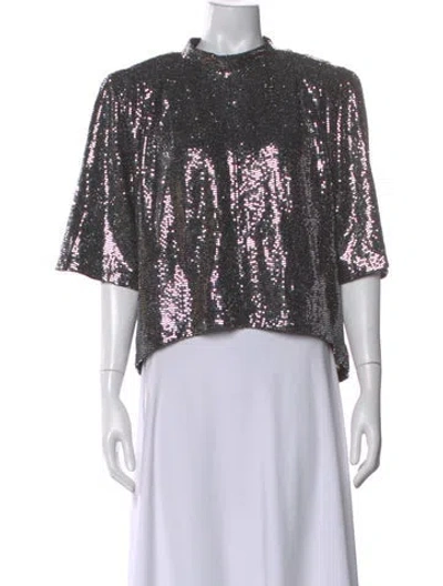 Pre-owned Isabel Marant Étoile Patterned Mock Neck Top