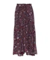 Isabel Marant Étoile Besma Long Printed Crepe Skirt In Multi