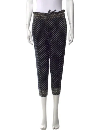 Pre-owned Isabel Marant Étoile Patterned Straight Leg Pants In Black