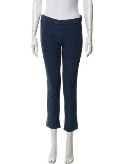 Pre-owned Isabel Marant Étoile Patterned Straight Leg Pants In Blue