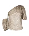 Isabel Marant Étoile Asymmetric Floral-print Blouse In Nude