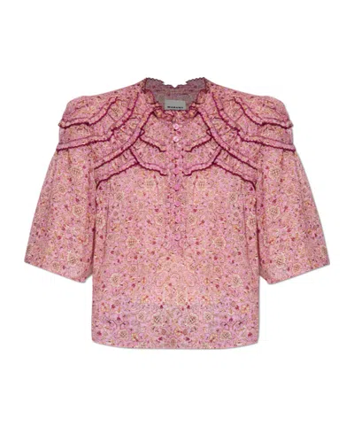 Isabel Marant Étoile Patterned Top In Purple