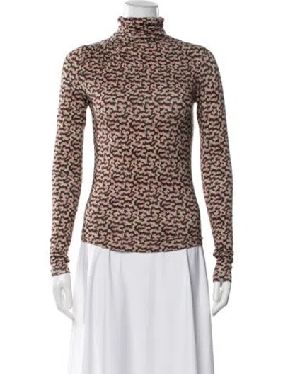 Pre-owned Isabel Marant Étoile Patterned Turtleneck Top In Multi
