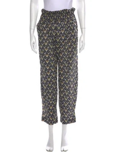 Pre-owned Isabel Marant Étoile Patterned Wide Leg Pants In Grey