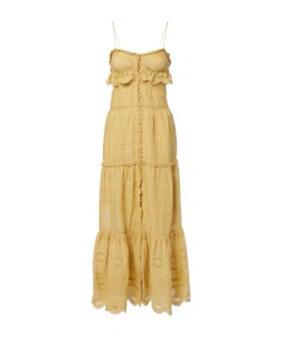 Isabel Marant Étoile Paule Lace-trimmed Cotton Maxi Dress In Black