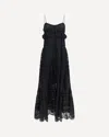 Isabel Marant Étoile Paule Long Floral Cotton And Lace Dress In Black