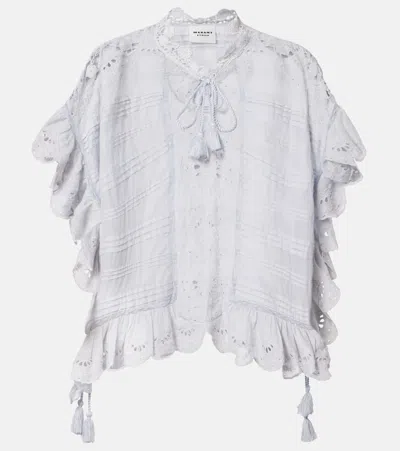 Payton Lace-trimmed Embroidered Cotton Blouse In Pink from Isabel Marant