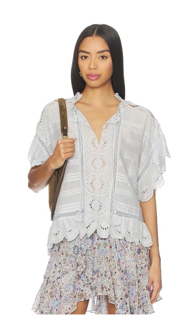 Isabel Marant Étoile Payton Lace-trimmed Embroidered Cotton Blouse In Pink