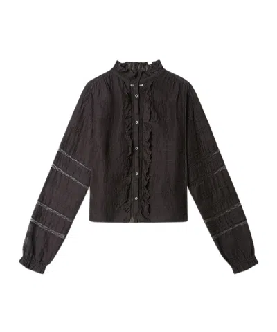 Isabel Marant Étoile Peline Long-sleeved Top In Black