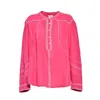Isabel Marant Étoile Pelson Blouse In Embroidered Cotton Fuchsia