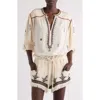 Isabel Marant Étoile Pelson Embroidered Peasant Top