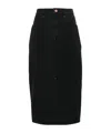 Isabel Marant Étoile Pencil Twill Midi Skirt In Black