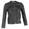 Isabel Marant Étoile Perforated Zipped Jacket In Black Lamb Leather In Black