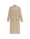 Isabel Marant Étoile Pilda Herringbone Double-breasted Coat In Neutral