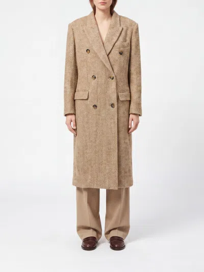Isabel Marant Étoile Isabel Marant Etoile Pilda Long Double-breasted Wool-blend Coat In Neutral