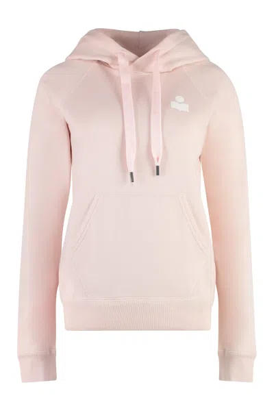 Isabel Marant Étoile Pink Cotton Hoodie With Ribbed Edges
