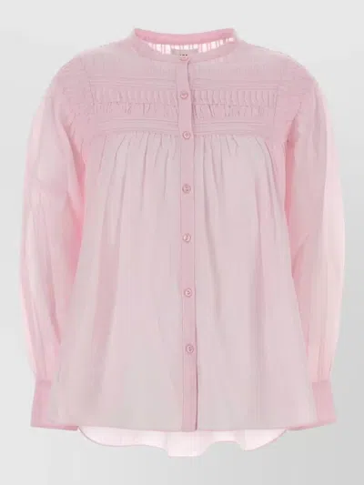 Isabel Marant Étoile Pink Cotton Plalia Blouse In Multi