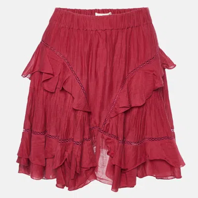 Isabel Marant Etoile Pink Cotton Ruffled Mini Skirt