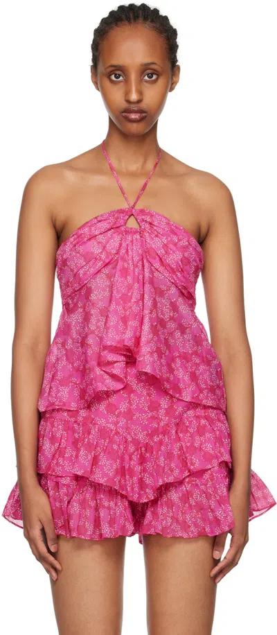 Isabel Marant Étoile Pink Gabao Camisole In 40fa Fuchsia