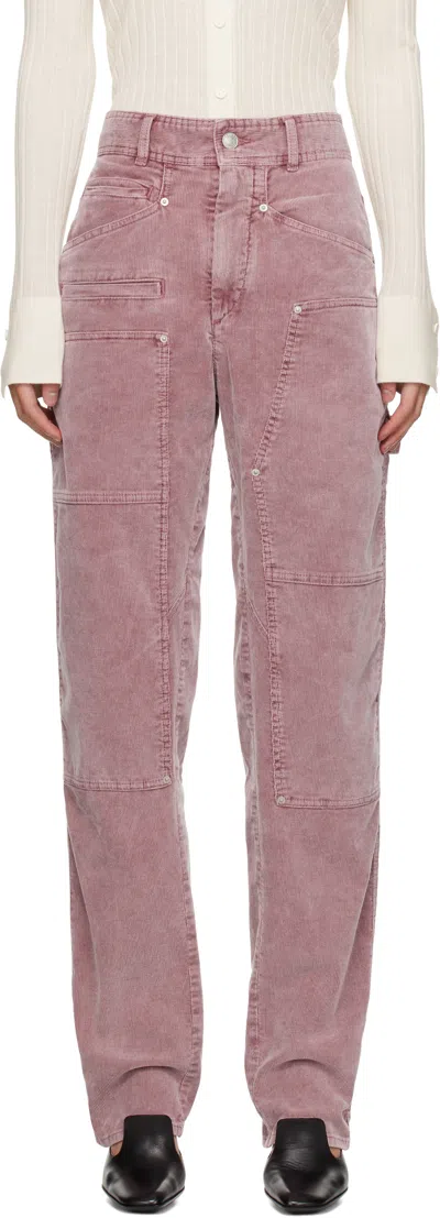 Isabel Marant Étoile Pink Lois Trousers In Rosewood