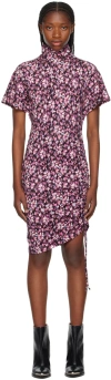 Isabel Marant Étoile Pink Lya Minidress In Mipk Midnight/pink