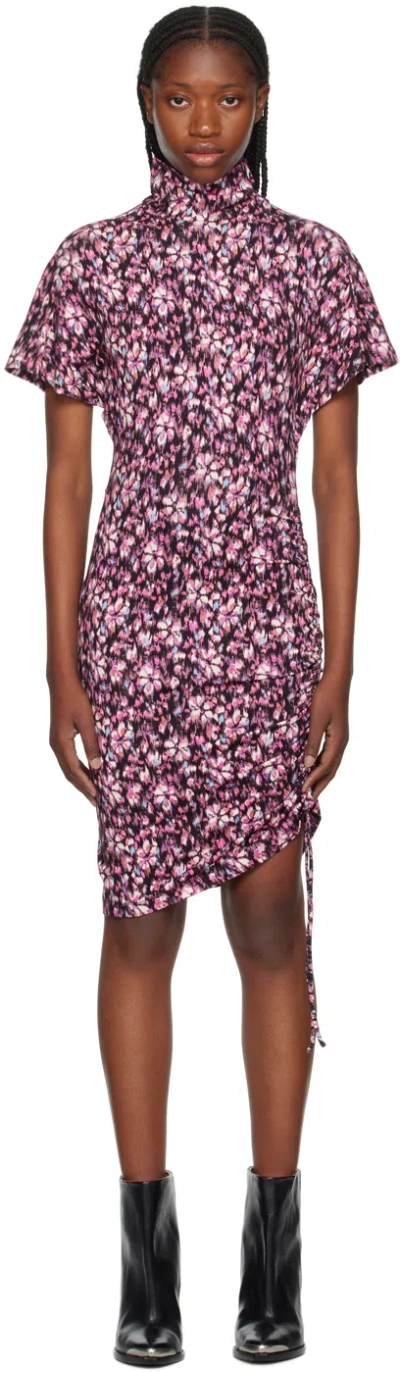 Isabel Marant Étoile Pink Lya Minidress In Mipk Midnight/pink