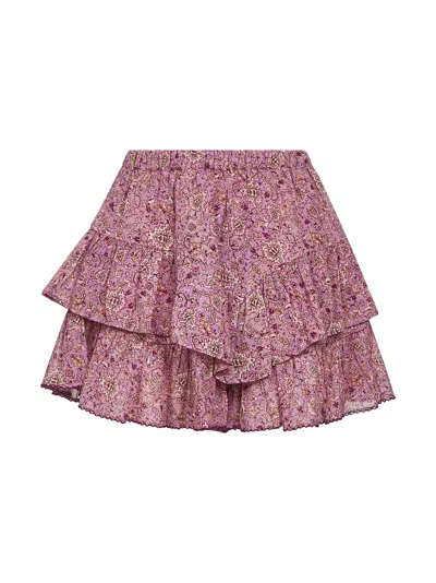 Isabel Marant Étoile Pink Printed Cotton Jocadia Shorts
