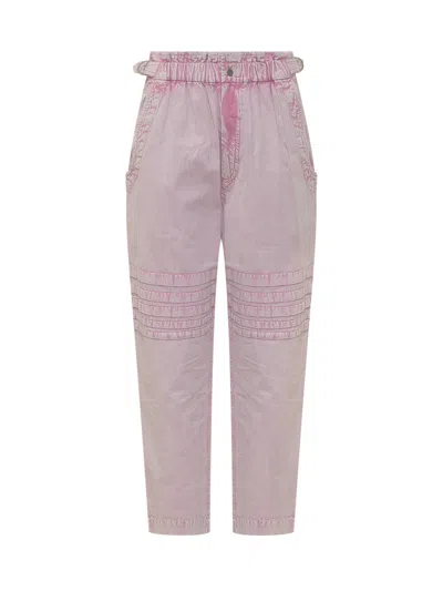 Isabel Marant Étoile Pink Straight Flat Front Pants
