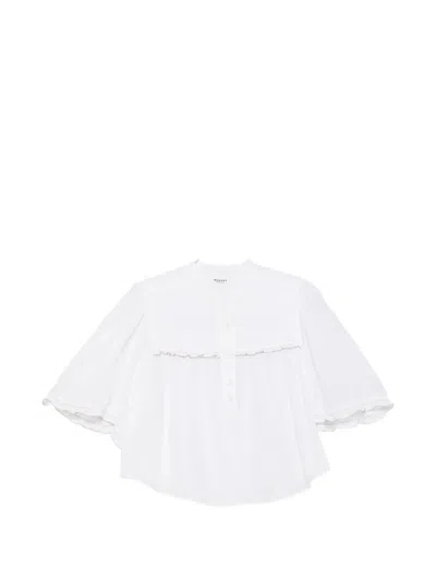 Isabel Marant Étoile Pintuck Ruffled Blouse In White