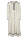 Isabel Marant Étoile Pippa Embroidered Cotton Midi Dress In Ecru