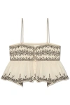 Isabel Marant Étoile Piyae Geometric-embroidery Top In Nude